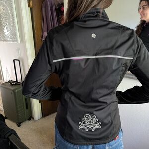 Athleta Black With Purple Women's Light Running Jacket